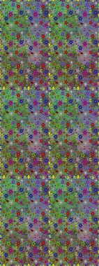 Design gift wrapping paper, greeting cards, posters and banner design. Raster flat flowers seamless pattern. Flowers on green and neutral colors.