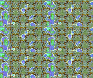 Çiçekli karalama şeklinde Raster çiçek deseni. Yumuşak, yeşil renkli yaz çiçekleri. Raster illüstrasyonu.