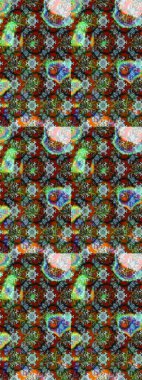 Organik elementler. Suluboya etkisi. Raster deseni. Botanik çizim deseni.