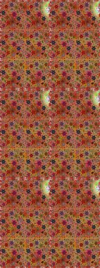 Çiçek ve yapraklı çiçek deseni. Raster illüstrasyonu. Küçük çiçekli şirin desen.