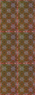 Kahverengi renkler ve parlak çiçekler üzerinde soyut, pürüzsüz desen. Küçük çiçekte hoş bir çiçek deseni var. Çiçek elementli zarif raster dokusu..