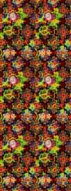 Güzel kumaş deseni. Bahar çiçekleriyle güzel bir çiçek deseni çizmişsin. Raster illüstrasyonu.