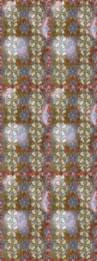 Kahverengi ve nötr renklerde çiçekler. Kusursuz çiçek deseni duvar kâğıdı olarak kullanılabilir. Raster illüstrasyonu.