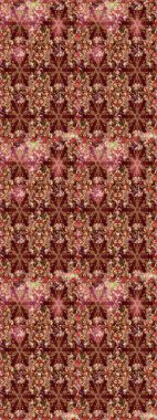 Kusursuz oryantal klasik altın desen. Kahverengi renklerde altın tekrarlayan elementler içeren Raster soyut arkaplanı.