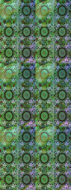 Doğulu stil, altın elementli yeşil renkli altın desenli arabesk yapar. Kusursuz kıvırcık saçlar. Raster altın desen.