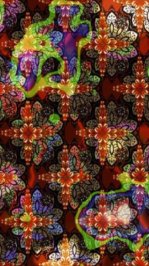 Suluboya, elle çizilmiş. Eskiz arkaplan modeli. Raster illüstrasyonu. Kahverengi ve siyah yapraklı yabani çiçekler.