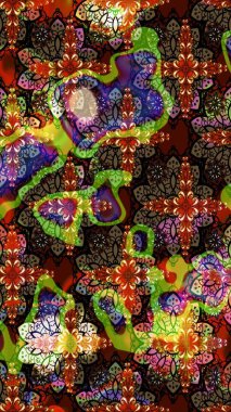 Kumaş, tekstil, duvar kağıdı baskısı için. Tomurcukları çiçek olan sevimli bir çiçek deseni. Raster. Eskiz geçmişi. Eski usul. Raster illüstrasyonu.