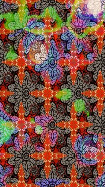 Hediye ambalaj kağıdı, tebrik kartları, posterler ve pankart tasarımı. Raster düz çiçek çizim deseni. Bej ve kahverengi renkte çiçekler.