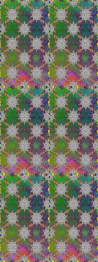 Küçük çiçekteki sevimli çiçek deseni. Bir sürü yeşil ve gri soyut çiçekli tropik, pürüzsüz bir desen. Varyete yeşili ve gri raster pürüzsüz çizim.