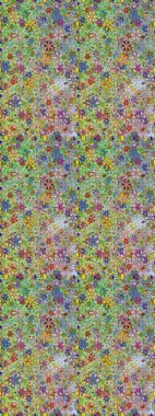 Raster illüstrasyonu. Tarafsız ve yeşil renklerde çiçekler. Kusursuz çiçek deseni. Asya tekstil tarzında. Raster illüstrasyonu.