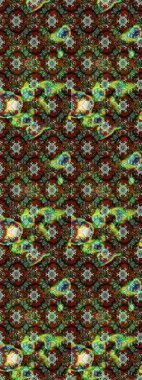 Renkli Bahar Teması eskiz kalıbı. Sevimli çiçek raster deseni. Yeşil ve kahverengi renkli çiçekler. Düz Çiçek Elementleri Tasarımı.