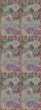 Süslü, dikişsiz, soyut çiçeklerle süslenmiş. Şekillendirilmiş çiçeklerle kusursuz desen. Çiçek deseni duvar kağıdı, şablon dolguları ve web sayfası arkaplanı için kullanılabilir.