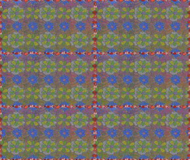 Küçük çiçekte hoş bir çiçek deseni var. Gri renkler ve parlak çiçekler üzerinde soyut, pürüzsüz desen. Çiçek elementli zarif raster dokusu..