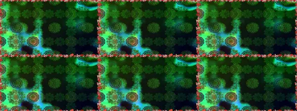 Renkli Bahar Temalı Kusursuz Arkaplan. Raster illüstrasyonunda kusursuz çiçek deseni. Süslü kumaş deseni. Düz Çiçek Elementleri Tasarımı.