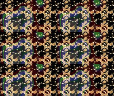 Çiçek arkaplanlı soyut zarafet eskiz deseni. Raster Güzel kumaş deseni.