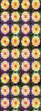 Çiçek sarısı çizim şekli. Raster çiçek izi. Klasik taslak çizimi.