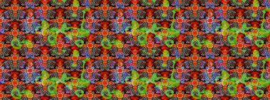 Kırmızı ve kahverengi renklerde. Anti-stres için soyut örnek sayfası. Raster illüstrasyonu.