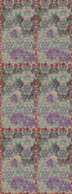 Süslü, dikişsiz, soyut çiçeklerle süslenmiş. Şekillendirilmiş çiçeklerle kusursuz desen. Çiçek deseni duvar kağıdı, şablon dolguları ve web sayfası arkaplanı için kullanılabilir.