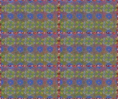 Küçük çiçekte hoş bir çiçek deseni var. Gri renkler ve parlak çiçekler üzerinde soyut, pürüzsüz desen. Çiçek elementli zarif raster dokusu..