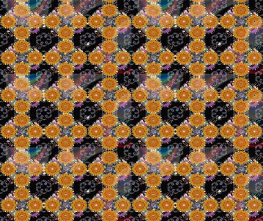 Çiçekli, yapraklı, çiçek desenli eskiz. Raster illüstrasyonu. El çizimi.