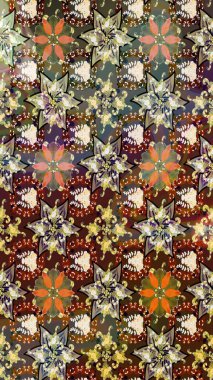 Sketch Floral Pattern in Raster illustration. Fancy fabric pattern. Colour Spring Theme sketch pattern Background. Flat Flower Elements Design.