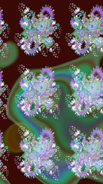 Tekrar eden çiçek arkaplanı, zarif kahverengi çiçek duvar kağıdı. Kahverengi renkler üzerine çiçek desenli çizimler, el yapımı papatyalar, papatyalar..