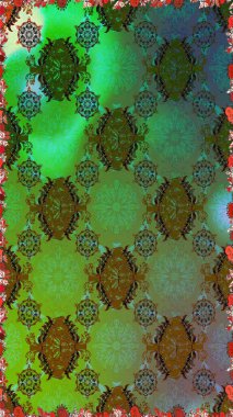 Raster illüstrasyonu. Suluboya kusursuz desen. Eski model. Çiçeğin suluboya çizimlerinin mükemmel deseni. Dekorasyon ve tasarım için güzel bir desen. Moda yazdırma.