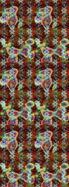 Kabile sanatı boho baskısı, klasik çiçek arkaplanı. Soyut etnik raster çizim kalıbı. Arkaplan dokusu, duvar kağıdı, kahverengi ve gri renkli çiçek teması.