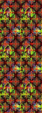 Çiçekler suluboya eskiz deseni. Raster Stili kumaş deseni.