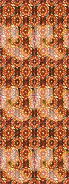 Lüks, kraliyet ve Viktorya dönemi konsepti. Turuncu renklerdeki altın desenli altın elementler. Süslü dekorasyon. Raster klasik barok çiçeksiz altın desenli..