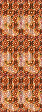 Lüks, kraliyet ve Viktorya dönemi konsepti. Turuncu renklerdeki altın desenli altın elementler. Süslü dekorasyon. Raster klasik barok çiçeksiz altın desenli..