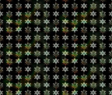 Siyah renkli çiçekler. Kumaş desenli papatya çiçekleri ayrıntıları.