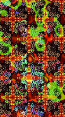 Raster illüstrasyonu. Şirin çiçek elementleri. Siyah ve kahverengi renkte çiçekler. Çizim.