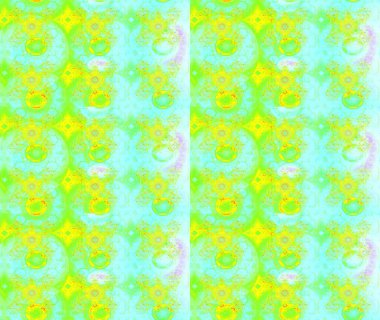 Raster illüstrasyonu. Yumuşak, yeşil renkli bahar çiçekleri. Raster çiçek desenli ve çiçekli..