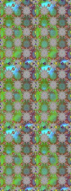 Yeşil ve gri renkli çiçekler. Düz Çiçek Elementleri Tasarımı. Sevimli çiçek raster deseni. Renkli Yaz Temalı Kusursuz Arkaplan.