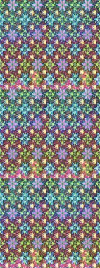 Renkli çizim kalıbı. Raster illüstrasyonu. Çiçek duvar kâğıdı. Mavi renkli şirin tekstil tarzında. Çiçek arka planı.