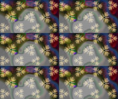 Raster deseni. Botanik çizim kalıbı. Suluboya etkisi. Organik elementler.