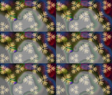 Raster deseni. Botanik çizim kalıbı. Suluboya etkisi. Organik elementler.