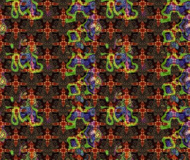 Çiçek rengi eskiz deseni. Raster çiçek izi. Raster Yumuşak kumaş deseni. Klasik taslak çizimi.