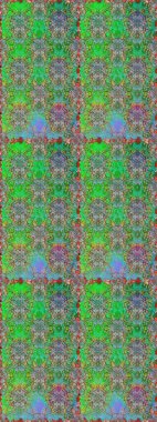 Karalama çiçekleri kusursuz desen. Sanat insana ilham verir ve doğal bir şekilde çiçek bırakır. Raster deseni. Yeşil ve nötr el çizimi desen.