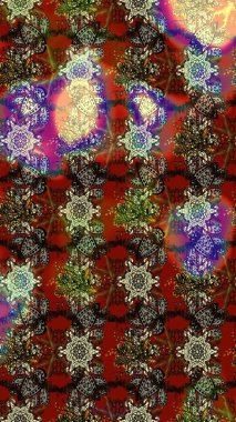 Düz Çiçek Elementleri Tasarımı. Yazdır. Güzel eskiz şekli. Raster çiçekli arka plan. Güzel kumaş deseni. Renkli Yaz Teması çizim şablonu.