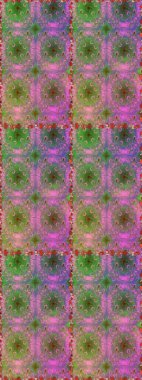 Soyut etnik raster kusursuz desen. Kabile sanatı boho baskısı, klasik çiçek arkaplanı. Arkaplan dokusu, duvar kağıdı, yeşil ve pembe renkli çiçek teması.