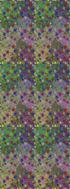 Raster illüstrasyonunda kusursuz çiçek deseni. Yeşil ve nötr renkte çiçekler.