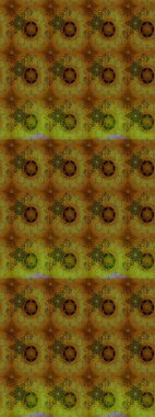 3D çiçekler, eskiz. Kahverengi renklerde. Raster illüstrasyonu.