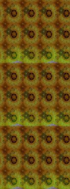 3D çiçekler, eskiz. Kahverengi renklerde. Raster illüstrasyonu.