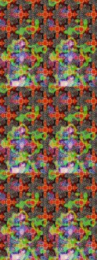 Raster düz çiçek çizim deseni. Hediye ambalaj kağıdı, tebrik kartları, posterler ve pankart tasarımı. Çiçekler bej ve yeşil renklerde.