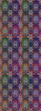 Raster illüstrasyonu. Çiçekli, pürüzsüz bir desen. Raster çiçekleri klasik tarzda çizilmiş. Gri ve kahverengi renkte bahar çiçekleri.