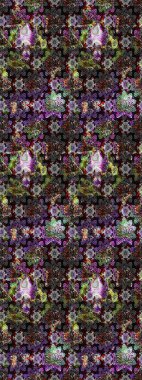 Küçük çiçekteki sevimli çiçek deseni. Güzel kumaş deseni. Raster illüstrasyonu. Güzel karalamalı çiçek deseni çiz..