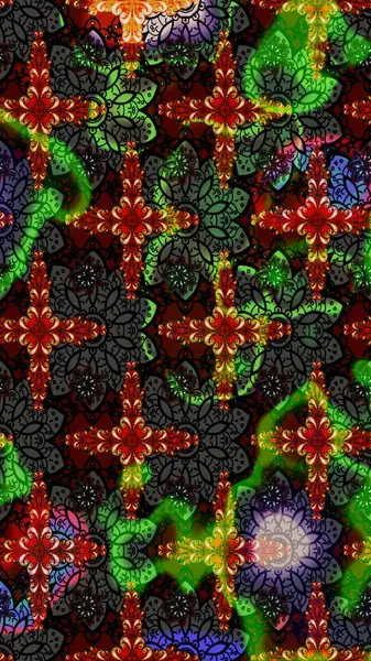 Ultraviyole kumaş deseni. Organik motif arka planı. Çizim kalıbı. Raster illüstrasyonu.