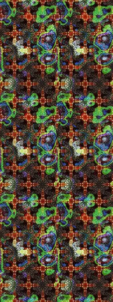 Raster illüstrasyonu. Chichi 'nin kumaş kalıbını çiz. Düz Çiçek Elementleri Tasarımı. Renkli Bahar Teması eskiz kalıbı. Çiçek deseni.